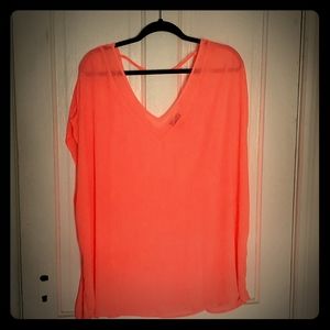 Torrid Sheer Coral blouse